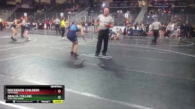 127 lbs Semifinal - Mackenzie Childers, Team Iowa vs Dealya Collins, Team Wisconsin