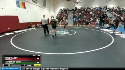 220 lbs Champ. Round 1 - Ryan Talbot, Star Valley vs Hayden St Clair, Lander Valley