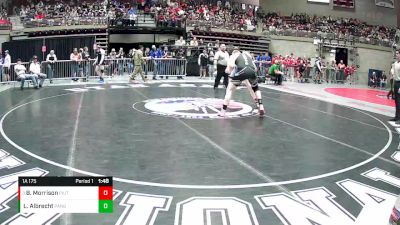 1A 175 lbs Cons. Round 1 - Boedy Morrison, Piute vs Lucas Albrecht, Panguitch