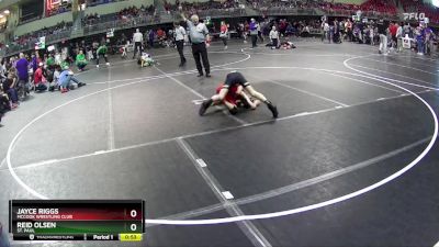 75 lbs Cons. Round 5 - Reid Olsen, St. Paul vs Jayce Riggs, McCook Wrestling Club