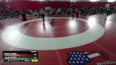 55-55 lbs Round 2 - Caleb Scott, Crystal Lake Wizards Wrestling Club vs Wyatt Speer, Monroe Wrestling Club