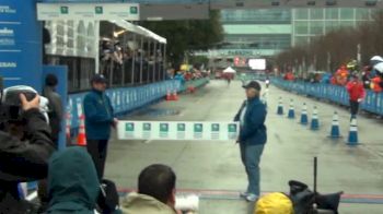 Feyisa Lilesa and Deriba Merga at the finish of the 2013 Houston Half-Marathon