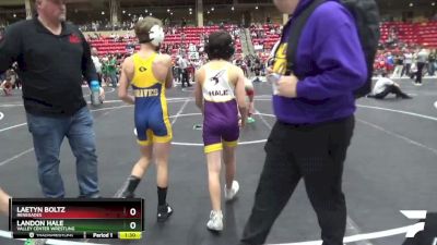 80 lbs Cons. Round 1 - Landon Hale, Valley Center Wrestling vs Laetyn Boltz, Renegades