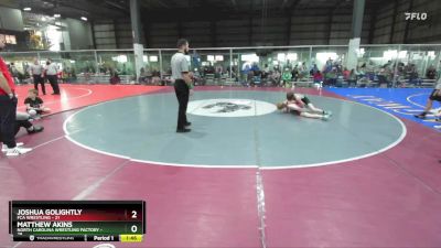 100 lbs Round 5 (6 Team) - Joshua Golightly, FCA WRESTLING vs Matthew Akins, NORTH CAROLINA WRESTLING FACTORY