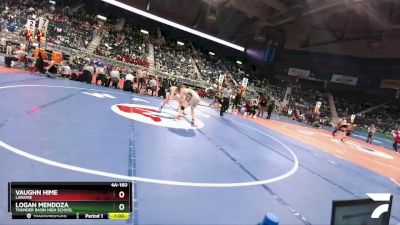 4A-160 lbs Cons. Round 1 - Logan Mendoza, Thunder Basin High School vs Vaughn Hime, Laramie