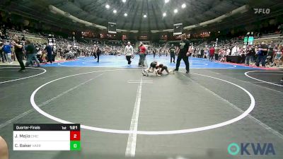 61 lbs Quarterfinal - Julien Mejia, Chickasha Youth Wrestling vs Cyrus Baker, Harrah Little League Wrestling