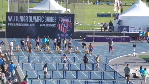 High School Girls' 110m Hurdles Aau Junior Olympics, Finals 4 - Age 13-14