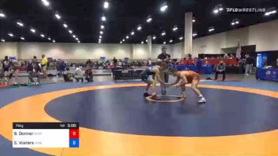 74 kg Consolation - Brett Donner, Scarlet Knights Wrestling Club vs Seth Vosters, Wisconsin Regional Training Center