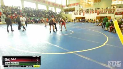 184 Boys Champ. Round 2 - Adam Avila, Imperial vs Brian Moreno, Southwest (San Diego)