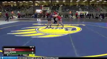 105 lbs Round 1 (4 Team) - Hannah Erz, Central Linn vs Paige Aponte, Ridgeview