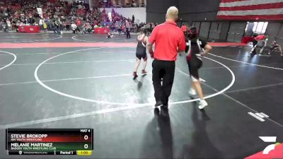 120 lbs Cons. Round 3 - Stevie Brokopp, IGH Youth Wrestling vs Melanie Martinez, Badger Youth Wrestling Club