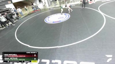 106 lbs Cons. Round 2 - Max Mitchell, De La Salle High School Wrestling vs Isaac Nicolas, Woodlake High School Wrestling