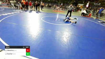 60 lbs Quarterfinal - Johnny Messina, Buxton (NJ) vs John Kocher, Patriot Club