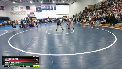 285 lbs Cons. Round 2 - Derik Ingwerson, Lander Valley vs Jamison Bade, Laramie