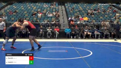 285 lbs Quarterfinal - Jacob Smith, UN-California Baptist University vs Josh Hokit, Fresno State