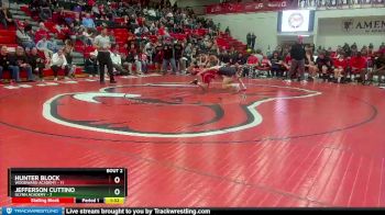 132 lbs Quarterfinals (8 Team) - Jefferson Cuttino, Glynn Academy vs Hunter Block, Woodward Academy
