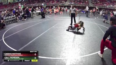 50 lbs Champ. Round 2 - Colt Thompson, Nebraska Elite Wrestling Club vs Cassius Matthias, Nebraska Wrestling Academy