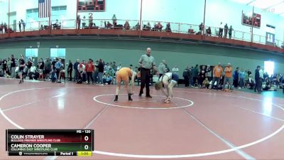 120 lbs Semifinal - Colin Strayer, Bulldog Premier Wrestling Club vs Cameron Cooper, Columbus East Wrestling Club