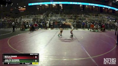 105 lbs Cons. Round 2 - Skyla Fisher, Middleburg vs Jaelyn Sunseri, University (Orange City)