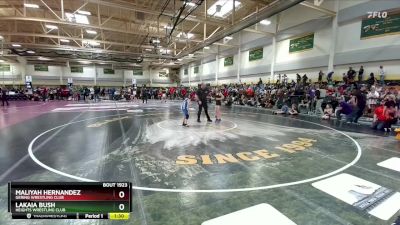 73 lbs Quarterfinal - Lakaia Bush, Heights Wrestling Club vs Maliyah Hernandez, Gering Wrestling Club