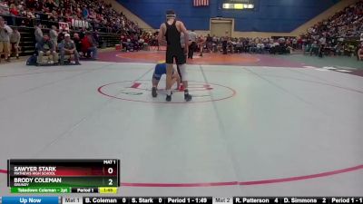 1 - 120 lbs Quarterfinal - Brody Coleman, Grundy vs Sawyer Stark, Mathews High School