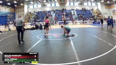 108 lbs Quarterfinal - Skyler Randolph, Riverdale vs Sofia Ferran, Golden Bears