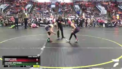 85 lbs Cons. Round 2 - Brent Coak, Rocket Trained WC vs Hayden Spitzner, Gobles Youth WC