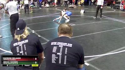 90 lbs Quarterfinal - Kamdon Delgado, Doniphan Trumbull vs Brock Hansen, Wayne Wrestling Club