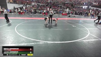 72 lbs Cons. Round 2 - Lucas Andrisevic, Oregon Youth Wrestling vs Bryce Zimmerman, Owen-Withee