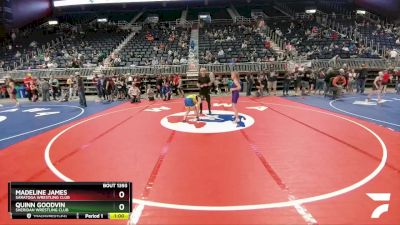 87 lbs Semifinal - Madeline James, Saratoga Wrestling Club vs Quinn Goodvin, Sheridan Wrestling Club