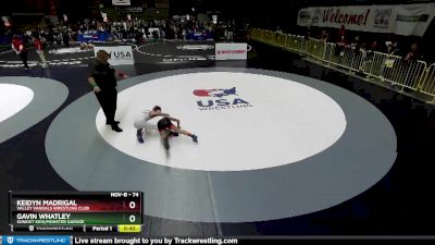 74 lbs Semifinal - Keidyn Madrigal, Valley Vandals Wrestling Club vs Gavin Whatley, Sunkist Kids/Monster Garage