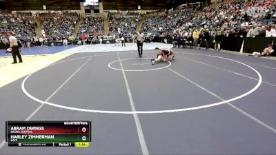 5A - 132 lbs Quarterfinal - Harley Zimmerman, Hays vs Abram Owings, Salina Central