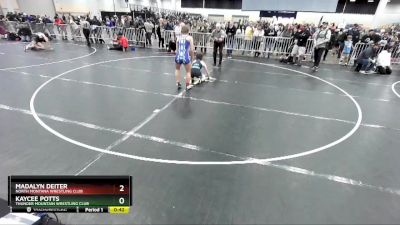 120 lbs Cons. Round 4 - Kaycee Potts, Thunder Mountain Wrestling Club vs Madalyn Deiter, North Montana Wrestling Club