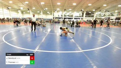 87 lbs Final - Jacob Sandoval, Danbury vs Tylon Thomas, East Hartford Stingers