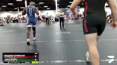 220 lbs Round 3 (4 Team) - Braedon Poorbaugh, Outsiders WC vs Kwasi Bonsu, Savage WA Black