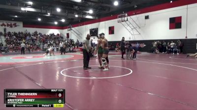 152 lbs Quarterfinal - Tyler Thienngern, Cypress vs Kristofer Arrey, Riverside Poly