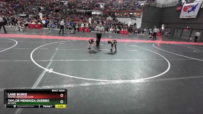 48 lbs Cons. Round 2 - Lane Burke, Westby Wrestling Club vs Taylor Mendoza Overbo, De Soto