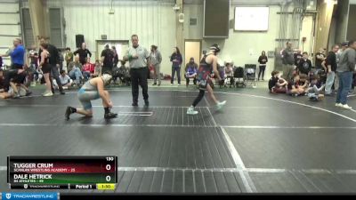 130 lbs Round 4 (6 Team) - Tugger Crum, Scanlan Wrestling Academy vs Dale Hetrick, 84 Athletes