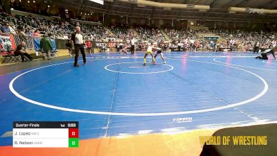 67 lbs Quarterfinal - Jace Lopez, NM Gold vs Boston Nelson, Harrah Little League Wrestling