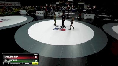 98 lbs Champ. Round 2 - Kash Shayegh, 951 Wrestling Club vs Eli Martinez, California