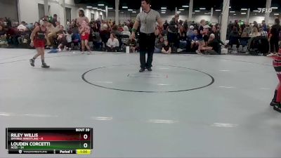 60 lbs Round 8 (10 Team) - Louden Corcetti, ACES vs Riley Willis, Smyrna Wrestling