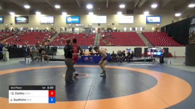 74 kg 3rd Place - Quinton Godley, Wolfpack Wrestling Club vs Jake Sueflohn, Boilermaker RTC