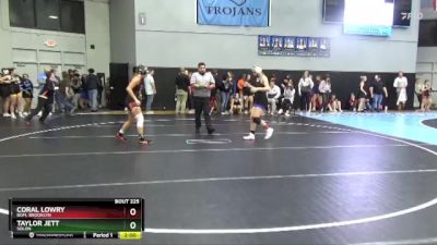 130 lbs Cons. Round 3 - Taylor Jett, Solon vs Coral Lowry, BGM, Brooklyn