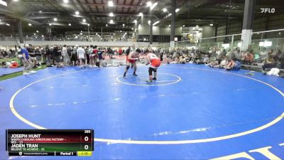 285 lbs Placement (4 Team) - Joseph Hunt, NORTH CAROLINA WRESTLING FACTORY - RED vs Jaden Tran, BELIEVE TO ACHIEVE