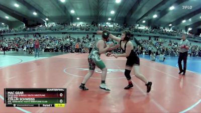 120 lbs Quarterfinal - Collin Schweiss, Ste. Genevieve Youth Wrestling Club-AAA vs Mac Gear, Excelsior Springs Youth Wrestling Club-AAA