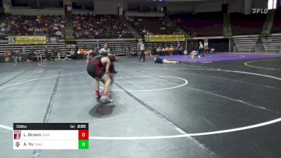 133 lbs Consi Of 16 #1 - Luke Brown, Temple vs Arion Yu, Texas A&M