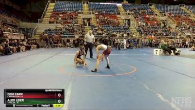 114 lbs Quarterfinal - Alex Leier, 1-Velva vs Dru Carr, Carrington