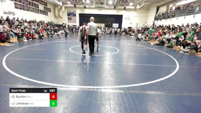 165 lbs Semifinal - Dominic Buxton, Wells vs Jayden Lafrenye, Lincoln Academy