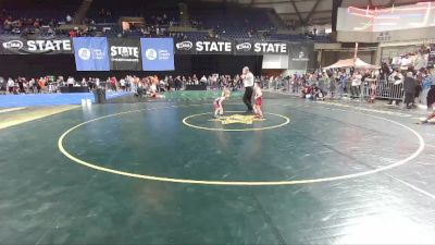 43 lbs Champ. Round 2 - Cairo Vela, Moses Lake Wrestling Club vs Leif Mills, White River Hornets Wrestling Club