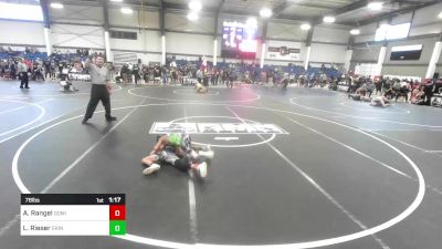 78 lbs Round Of 16 - Arturo Rangel, Dominate WC vs Leo Rieser, Grindhouse WC